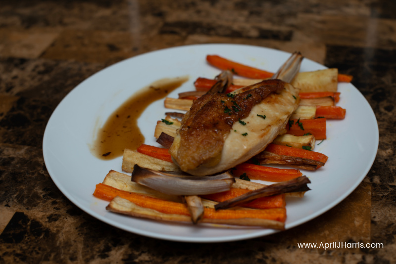 Maple Glazed Chicken with Roasted Root Vegetables