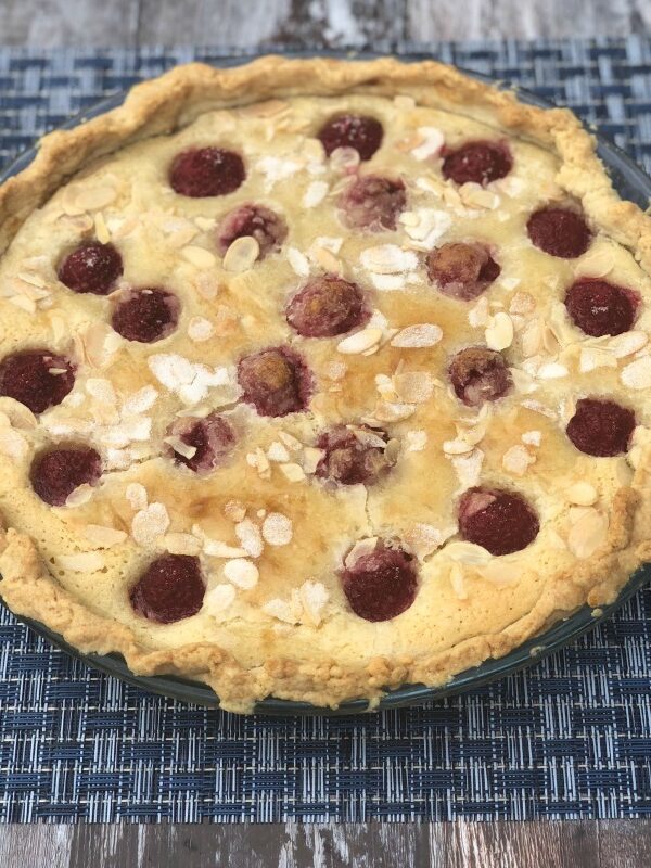 My Raspberry Almond Tart is an easy rustic tart recipe with sweet raspberries and delicious almond frangipane