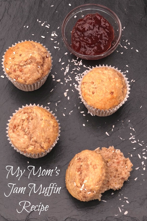 Hearty jam spiked muffins witha the goodness of whole wheat flour? Yes please! My Mom's Old Fashioned Jam Muffins are perfect for breakfast, afternoon tea or a snack. The recipe couldn't be easier!Â 