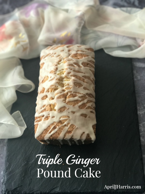 Triple Ginger Pound Cake Recipe - a warmly spiced pound cake perfect for any occasion