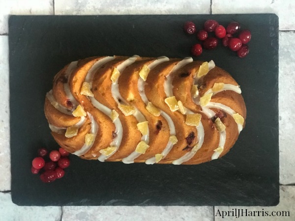 Cranberry Orange and Ginger Loaf Recipe - an easy to make holiday quick bread that's perfect to have on hand