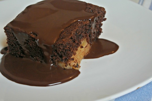 Chocolate and Pear Pudding Cake on AprilJHarris.com