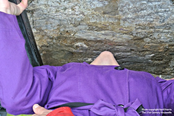 A woman Kissing the Blarney Stone