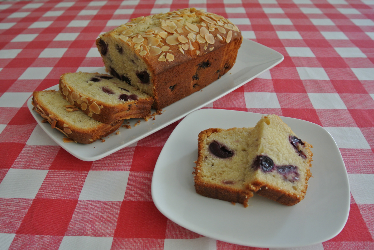 Cherry Almond Loaf Cake
