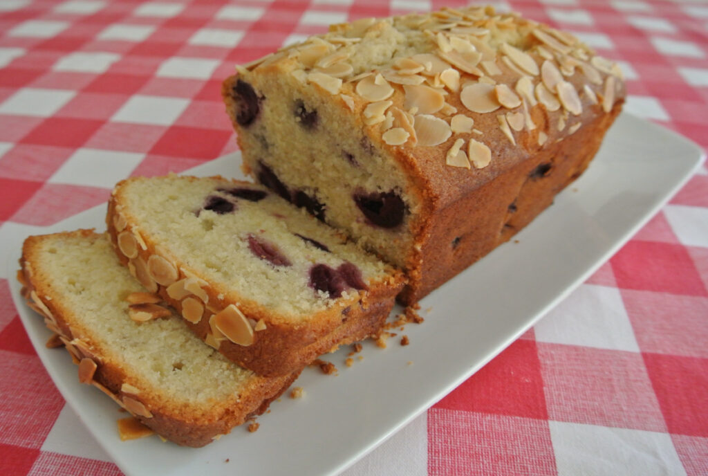 Cherry Almond Loaf Cake