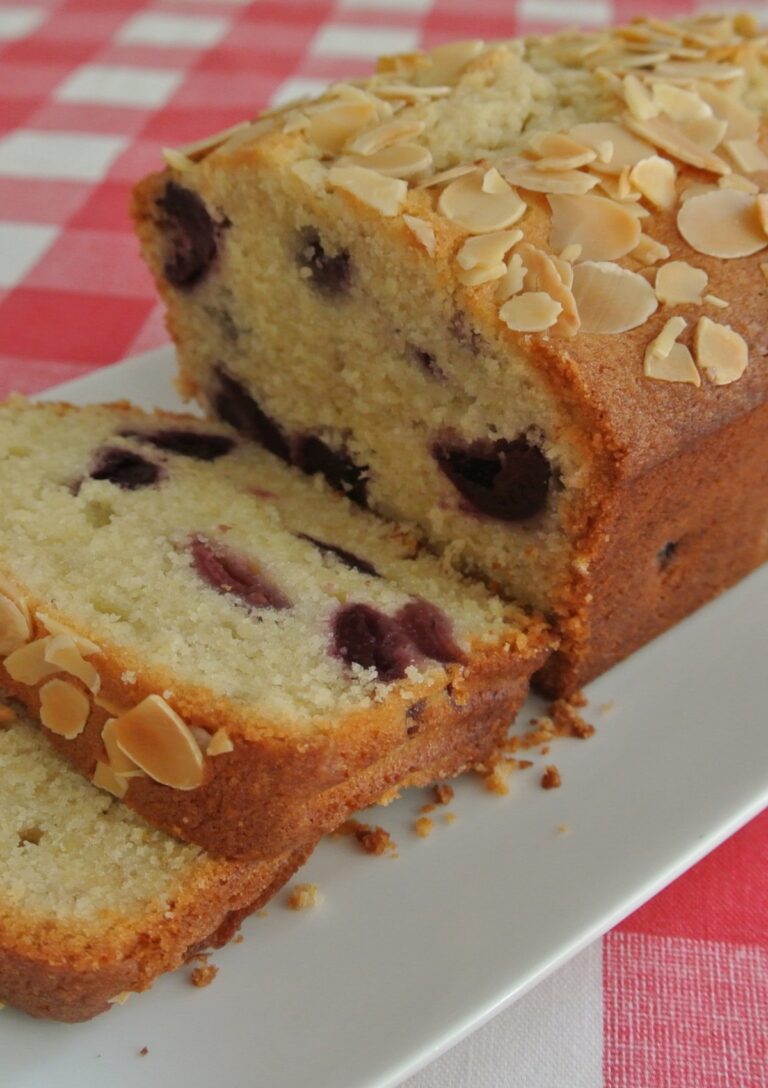 This easy to make Cherry Almond Loaf Cake is full of fresh, juicy cherries and delicately flavoured with almond.