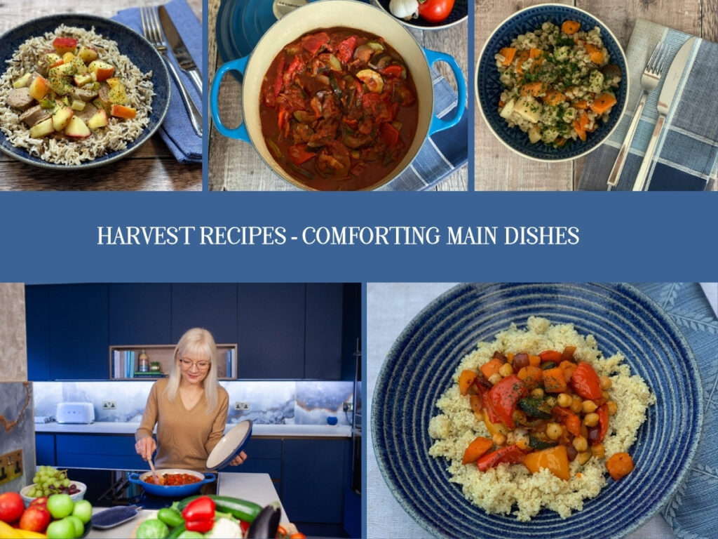 Collage post of Harvest Recipes - 5 comforting main dishes