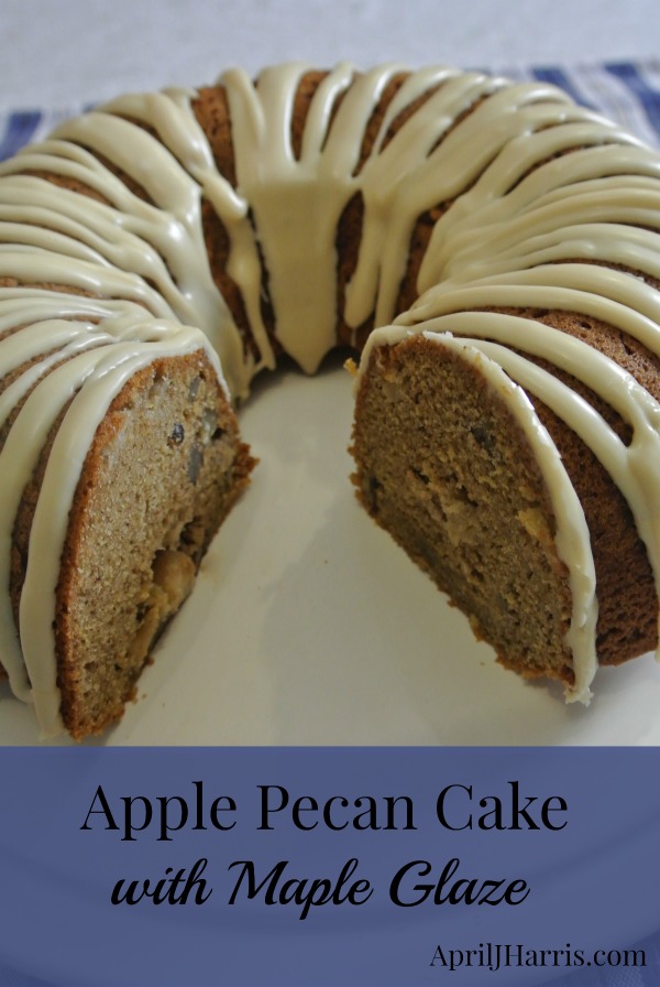 Apple Pecan Cake with Maple Glaze