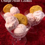 Blood Orange No Churn Ice Cream with Orange Pecan Cookies