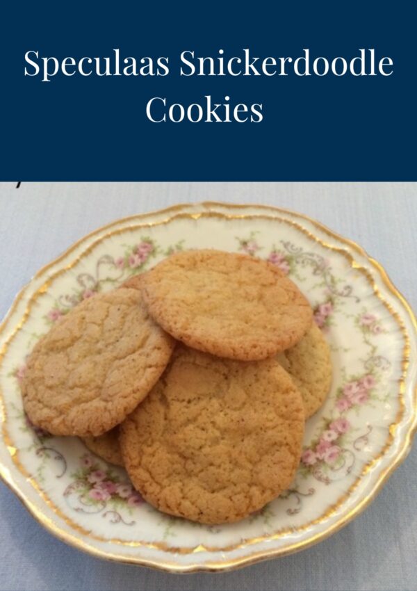 Speculaas Snickerdoodle cookies served on a Limoges china plate