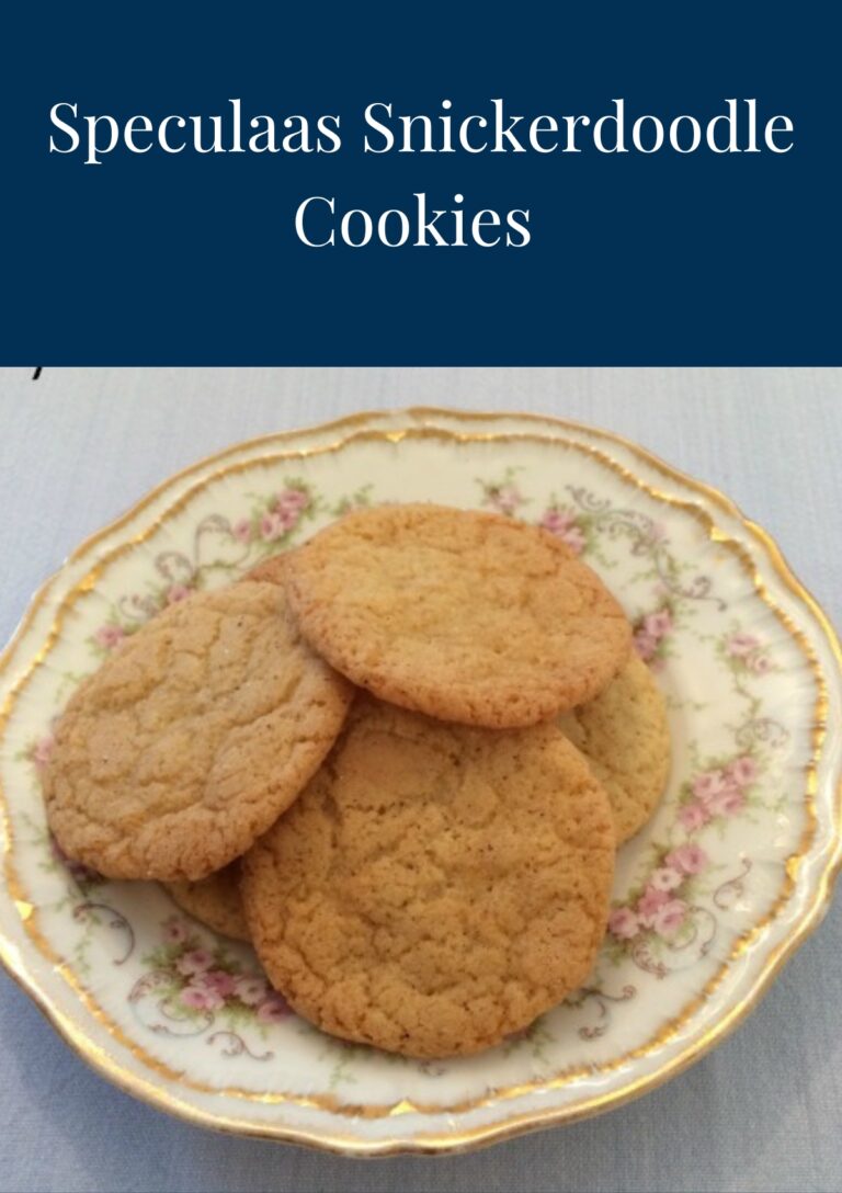 Speculaas Snickerdoodle cookies served on a Limoges china plate