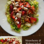 Strawberry and Walnut Salad with a Walnut Balsamic Vinaigrette - an easy, nutrient packed summer salad the whole family will love