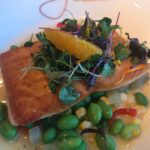A salmon dish served at Giada at the Cromwell in Las Vegas