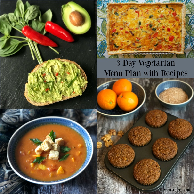 3 Day Vegetarian Meal Planning with Recipes