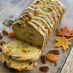 Apricot Pecan Quick Bread sliced and served