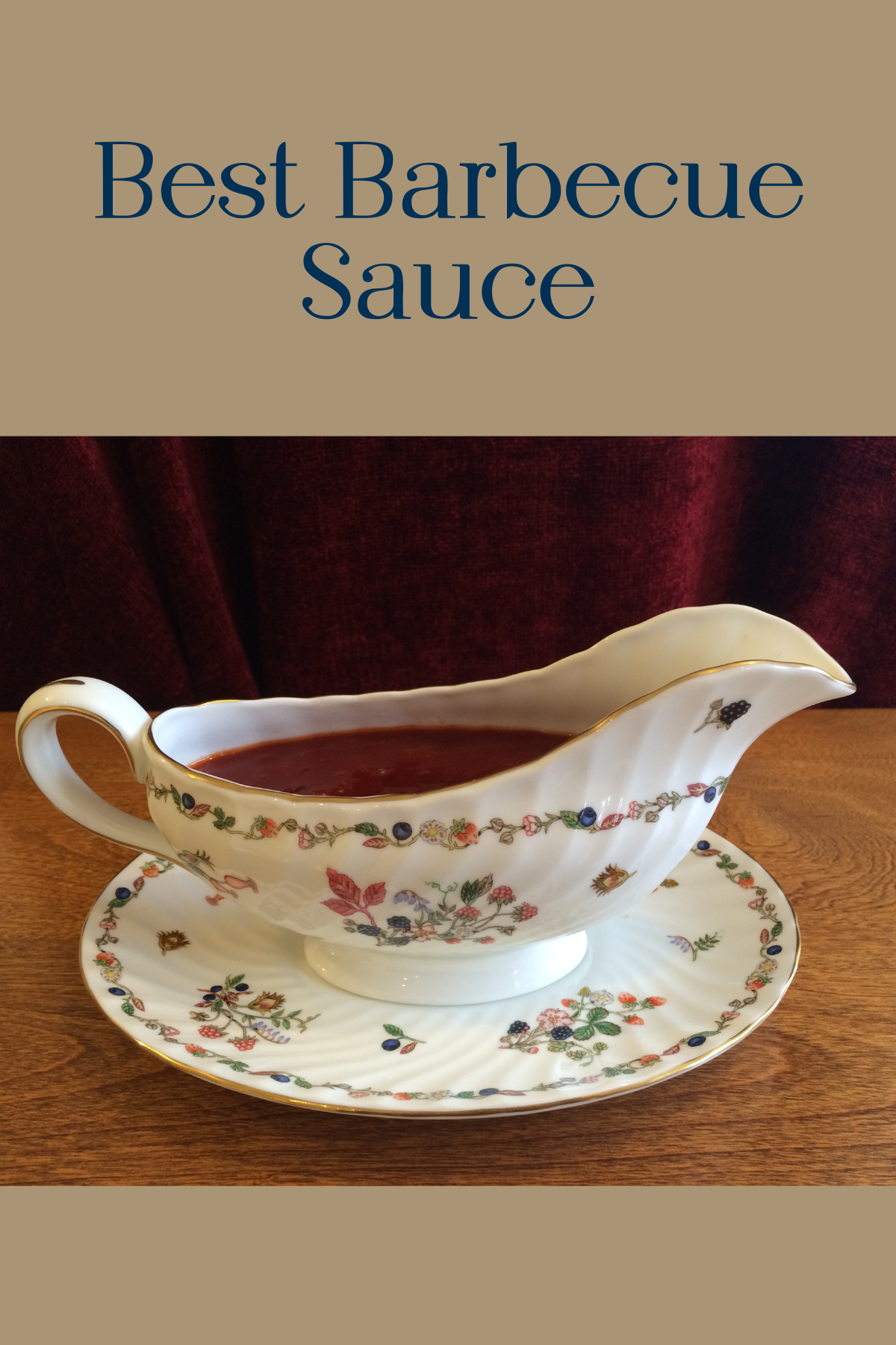 My best barbecue sauce in a gravy boat