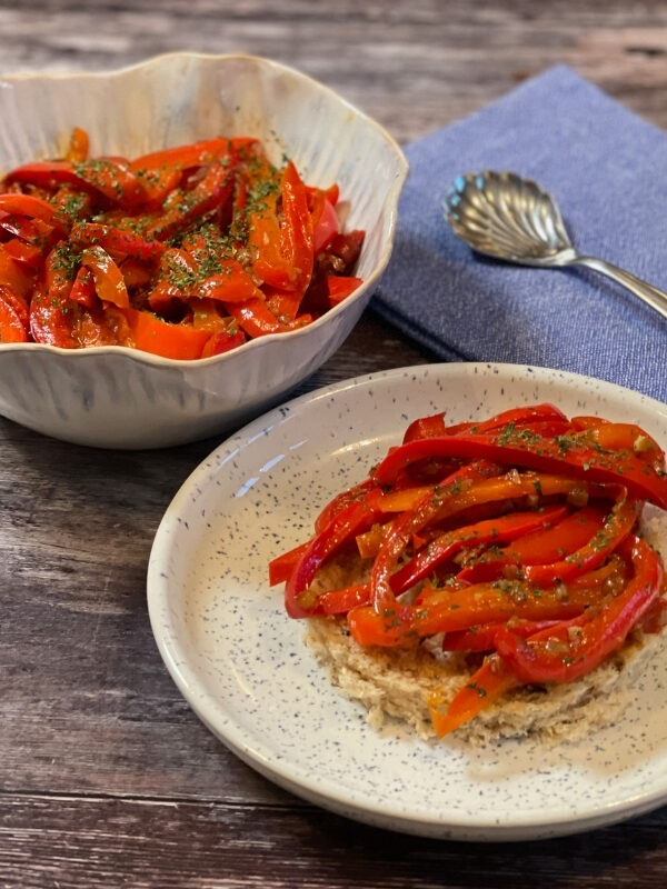 Perfect for entertaining, my Red Pepper Crostini are an easy to make, versatile, vegan appetiser.