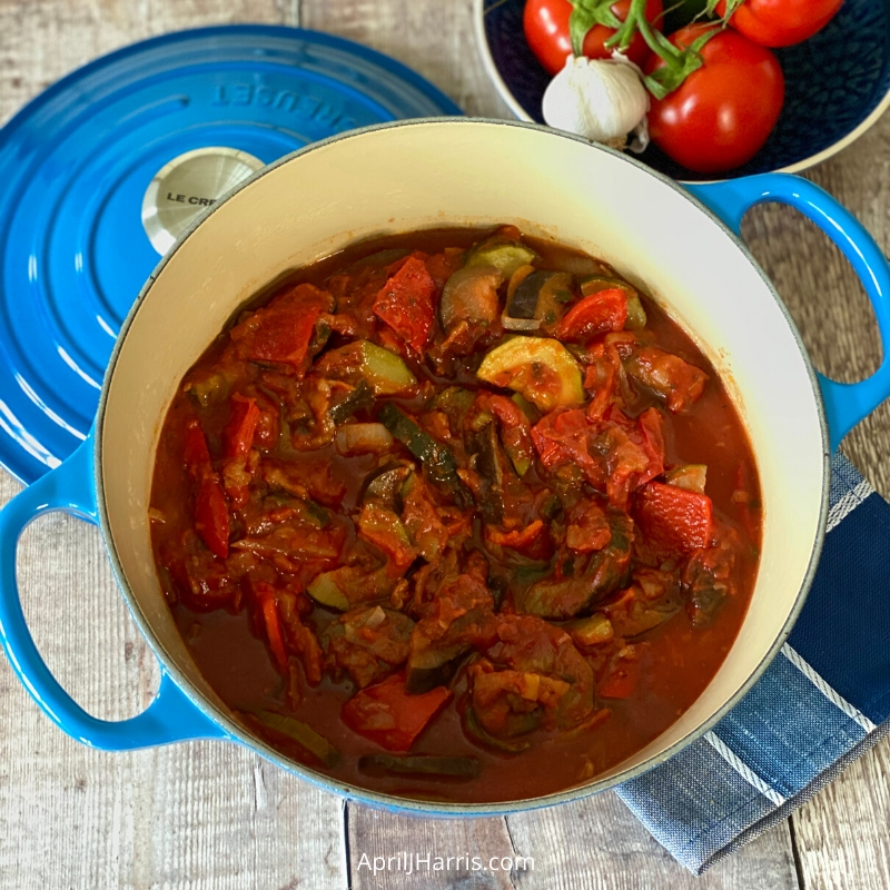 Ratatouille, a Traditional French Dish - served in a casserole