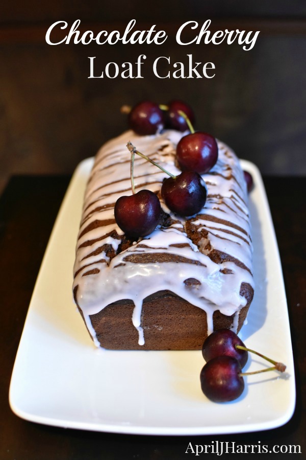 Chocolate Cherry Loaf Cake recipe - a delicious loaf cake that celebrates the wonderful flavours of chocolate and fresh cherries