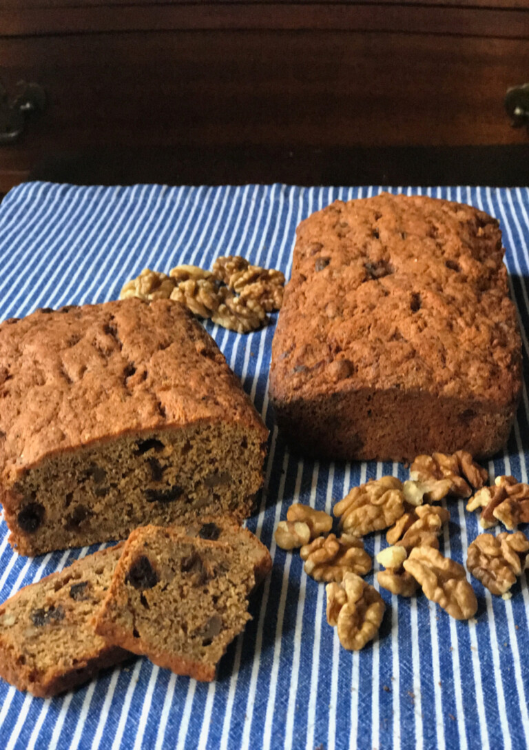Banana and Chia Loaf Cake with Dates and Walnuts