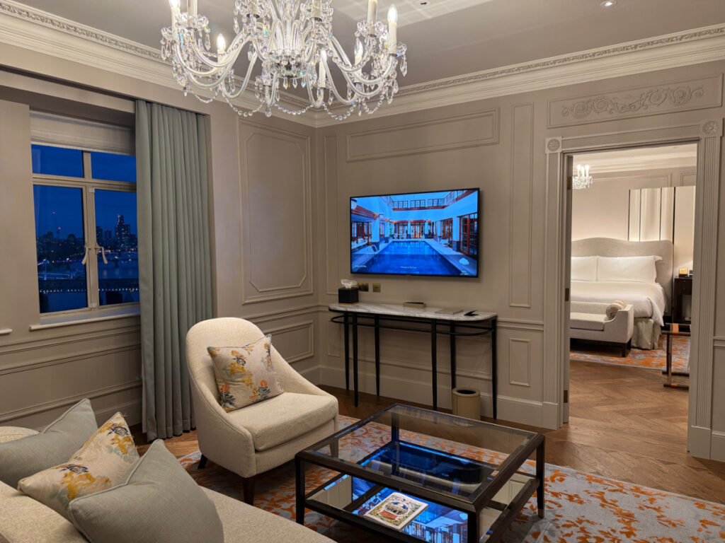 River view suite at the Savoy Hotel London