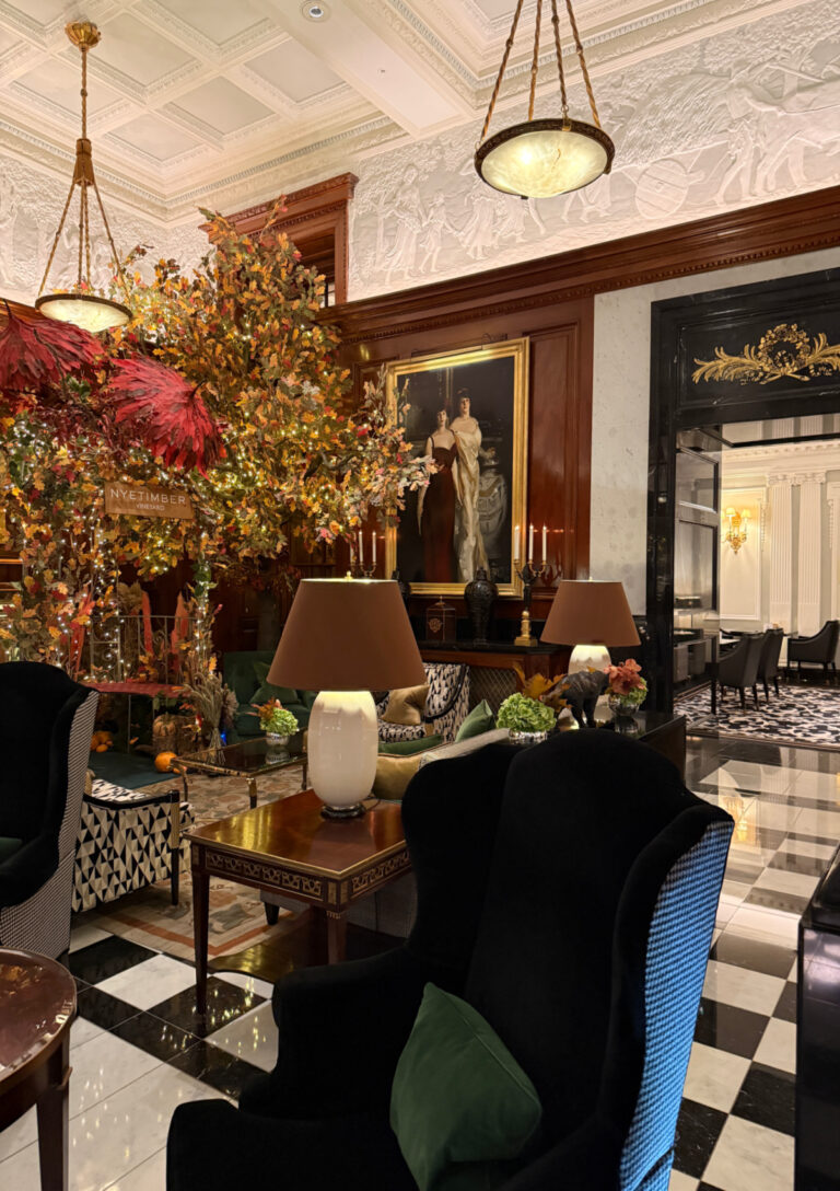 The Savoy Hotel London lobby, left hand side, October 2025