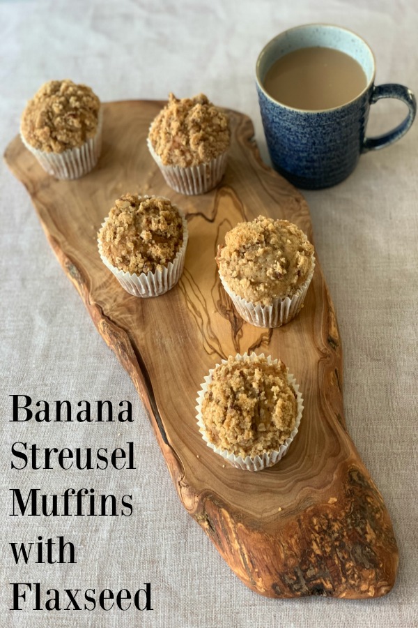 A perfect balance between naughty and nice, my Banana Streusel Muffins with Flaxseed recipe combines a lower sugar muffin with a sweet cinnamon streusel topping.