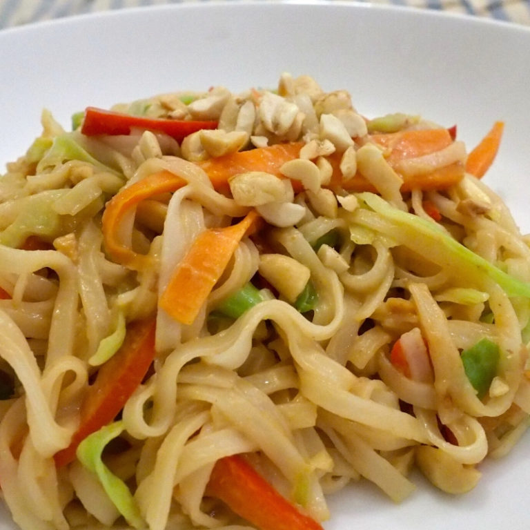 Vegan Pad Thai with a Gluten Free Option