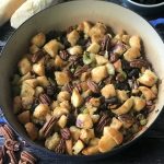 this wonderfully Easy Thanksgiving Stuffing Recipe, chock full of crisp celery, plump dried apricots and crunchy pecans.