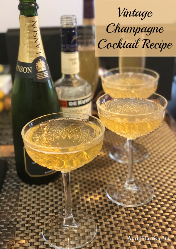 Vintage Champagne Cocktail Recipe - an easy 3 ingredient recipe