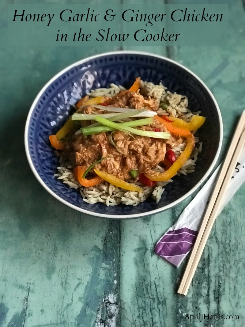Honey Garlic and Ginger Chicken in the Slow Cooker - an easy to make, versatile recipe that is full of flavour