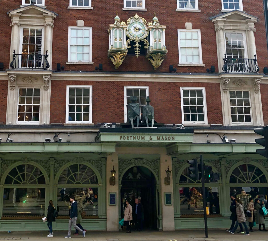 Fortnum & Mason in Piccadilly London, home to the Delicious History Tours