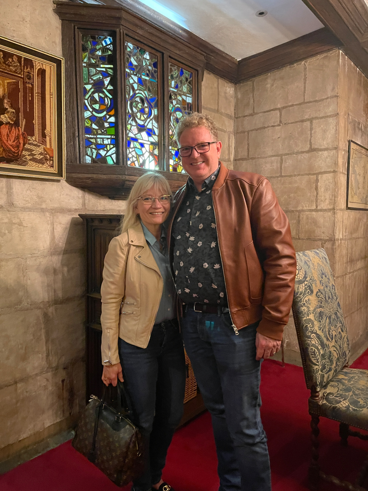 April and Guy Harris in The Crypt at F&M during a Delicious History Tour at For