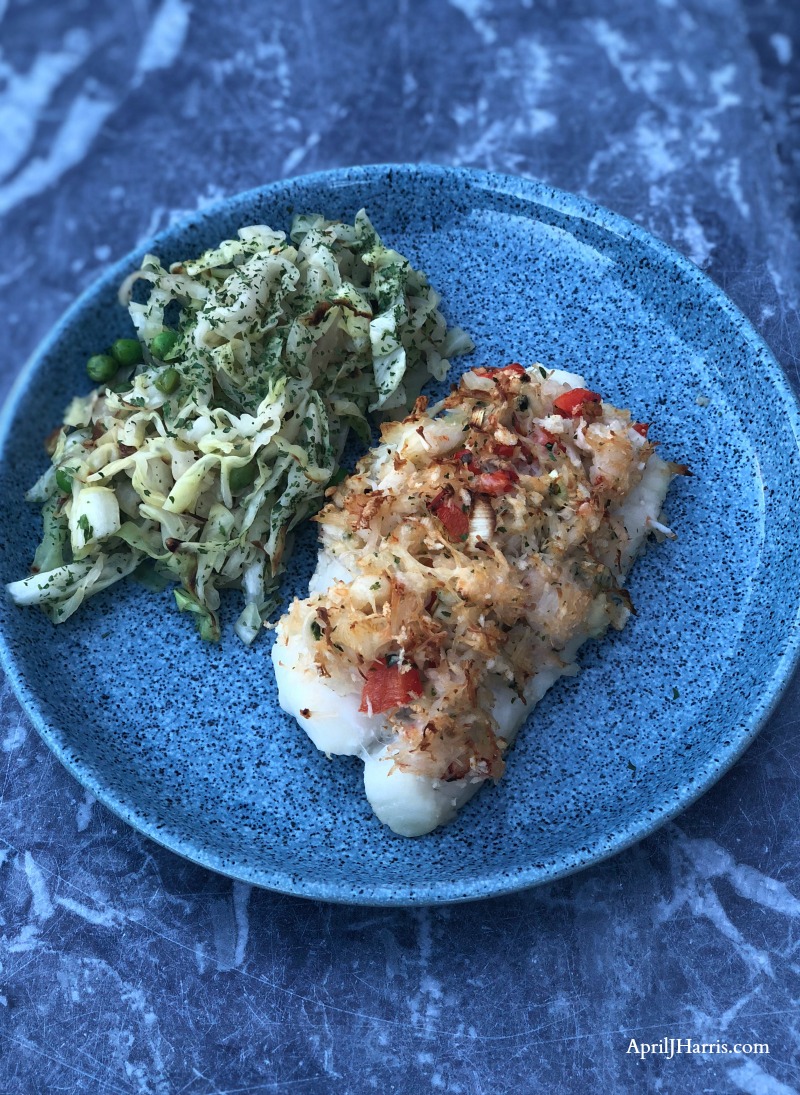 Spicy Crab Topped Cod Fillets April J Harris