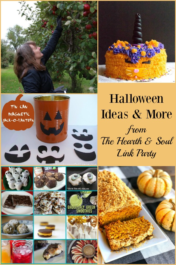 We've got Halloween Ideas and More at this week's Hearth and Soul Link Party. Join us for inspiration and to share family friendly blog posts about anything that feeds the soul!