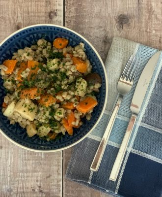 Whether you are vegetarian, vegan or just trying to eat less meat, you are sure to love my Old Fashioned Vegetable & Barley Stew recipe. A delicious part of a healthy eating plan, it's warming and comforting with a toothsome texture that makes it incredibly satisfying. 