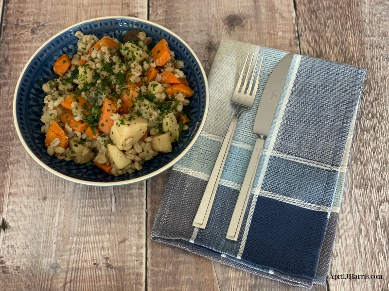 Whether you are vegetarian, vegan or just trying to eat less meat, you are sure to love my Old Fashioned Vegetable & Barley Stew recipe. A delicious part of a healthy eating plan, it's warming and comforting with a toothsome texture that makes it incredibly satisfying.Â 