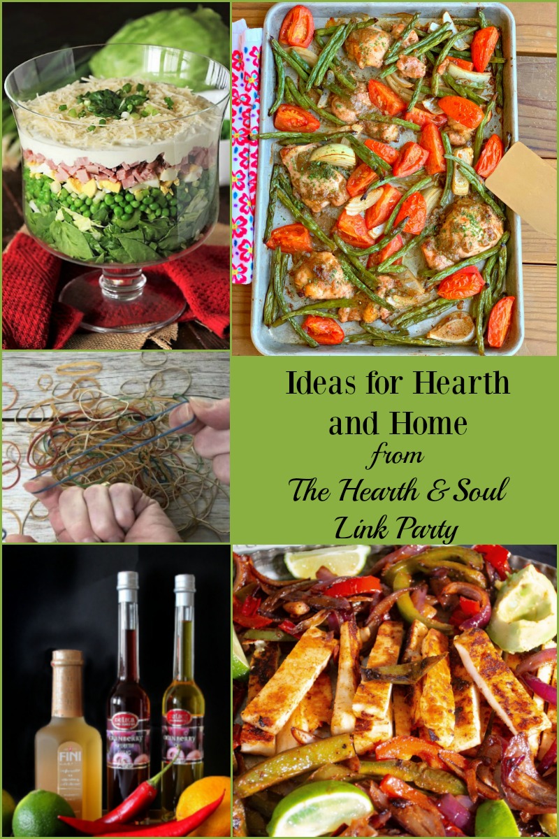 Visit the Hearth and Soul Link Party to be inspired and to share your blog posts about anything that feeds the soul. From ideas for hearth and home, to recipes, decorating, crafts, DIY, travel, organisation, book reviews, the arts and self improvement, it's all welcome! 