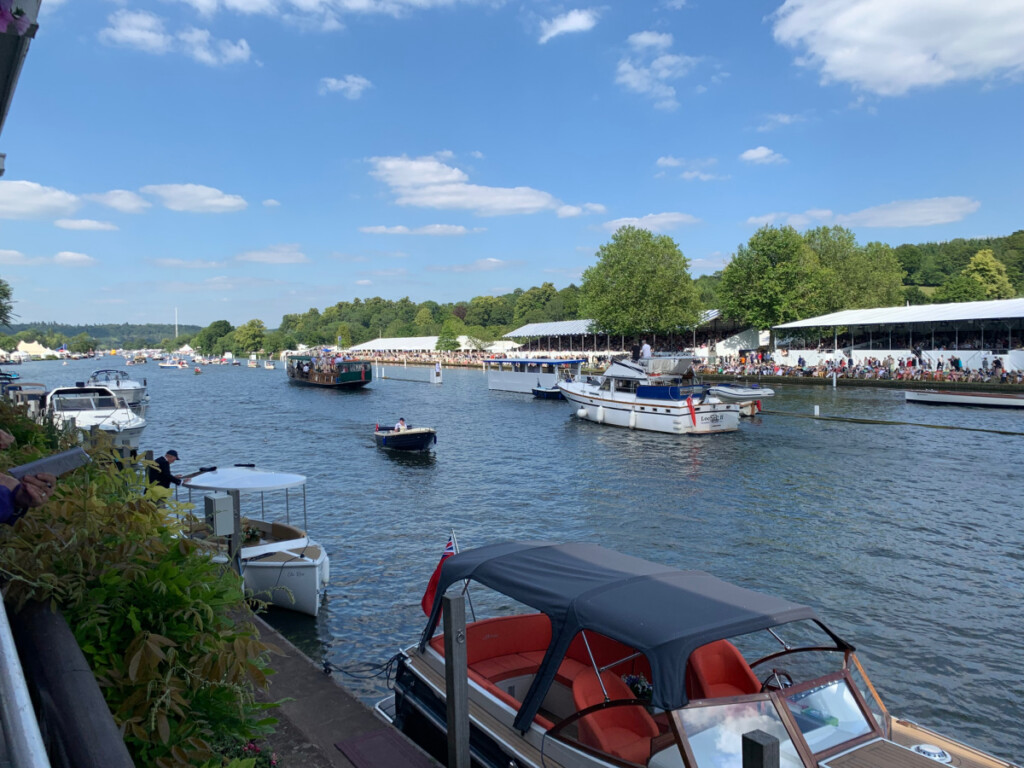 A view of the Thames from Phyllis Court Club during the Henley Royal Regatta