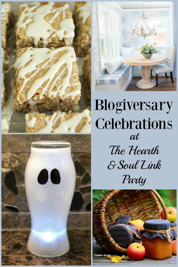 It's my blogiversary - Featured posts at the Hearth and Soul Link Party