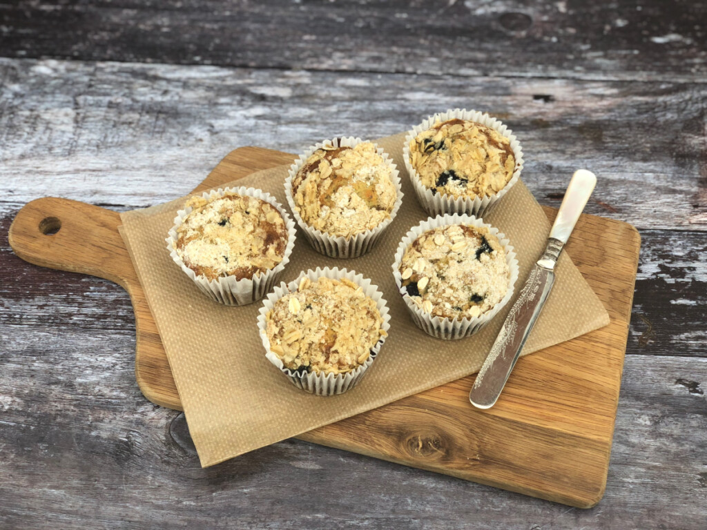 Blueberry Chia Muffins with Lemon and Ginger