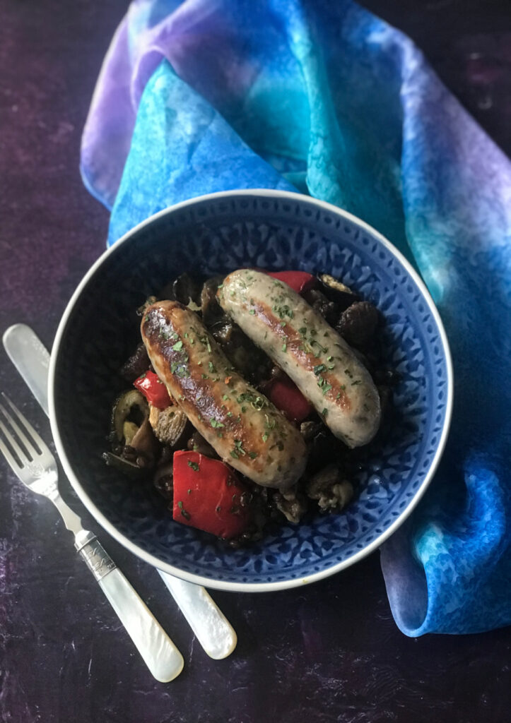 Easy Mediterranean Vegetable and Sausage Bake