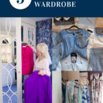 A collage of images of a closet edit for a wardrobe refresh