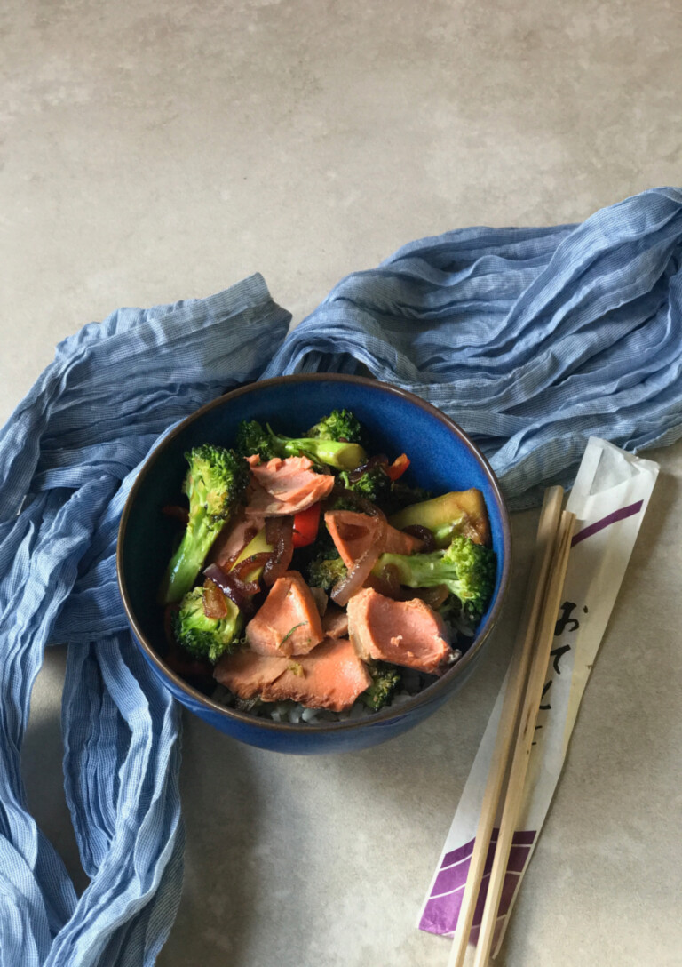Salmon and Broccoli Stir Fry
