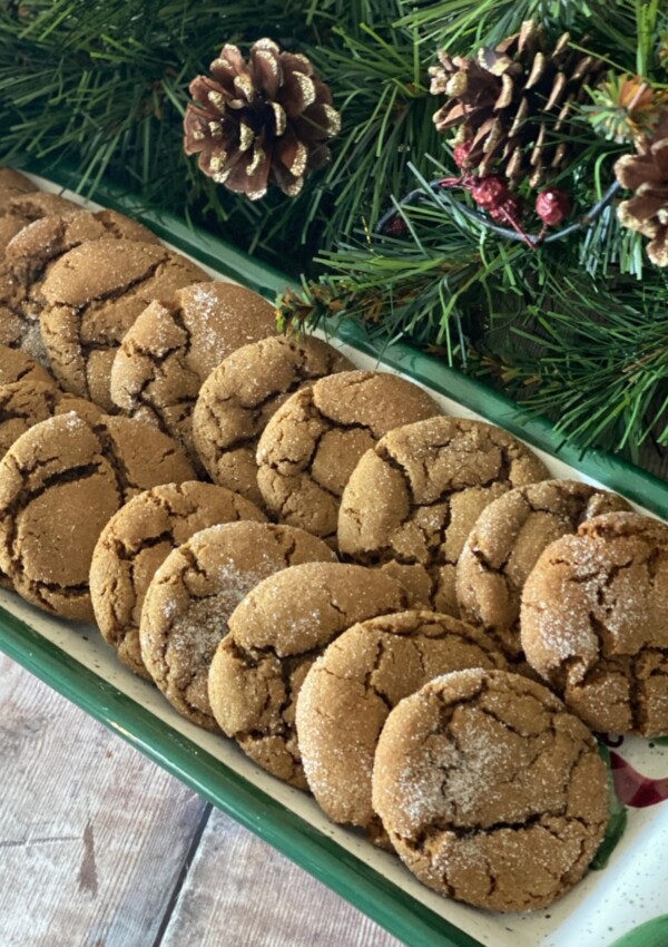 Orange Gingerbread Crinkle Cookies