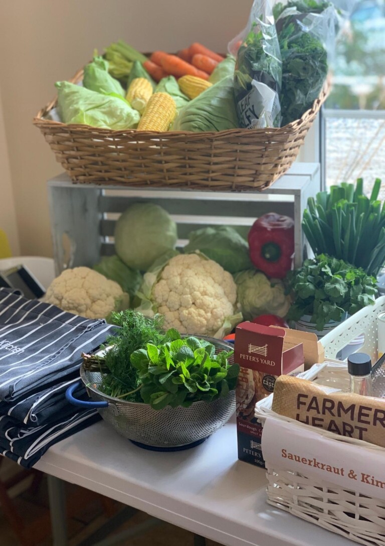Healthy vegetables on a counter top - 5 Ways to Nourish Your Gut