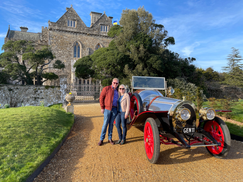 April Edition of Hearth and Soul - Guy and April Harris with Chitty Chitty Bang Bang at Beaulieu Motor Museum