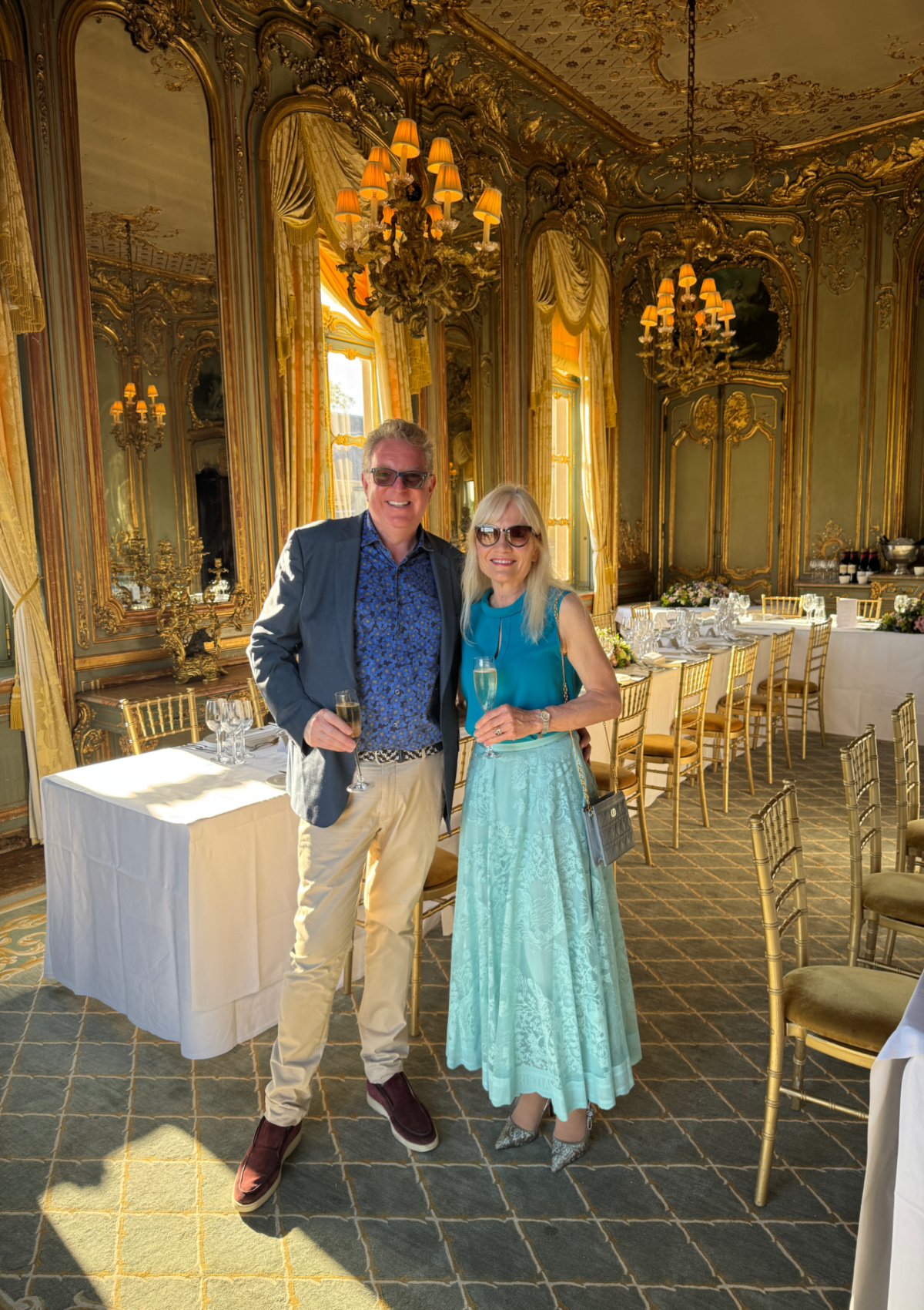 Guy and April Harris in the French Dining Room at Cliveden