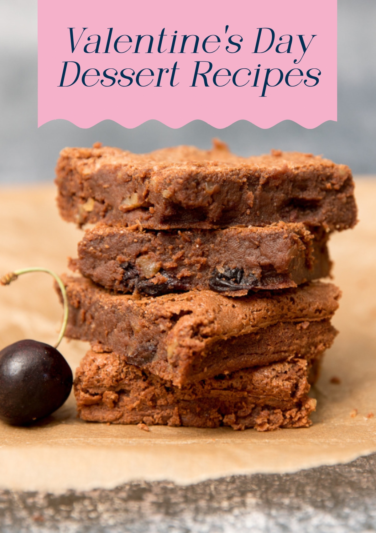 Valentine's Day Dessert Recipes - Red Wine Brownies
