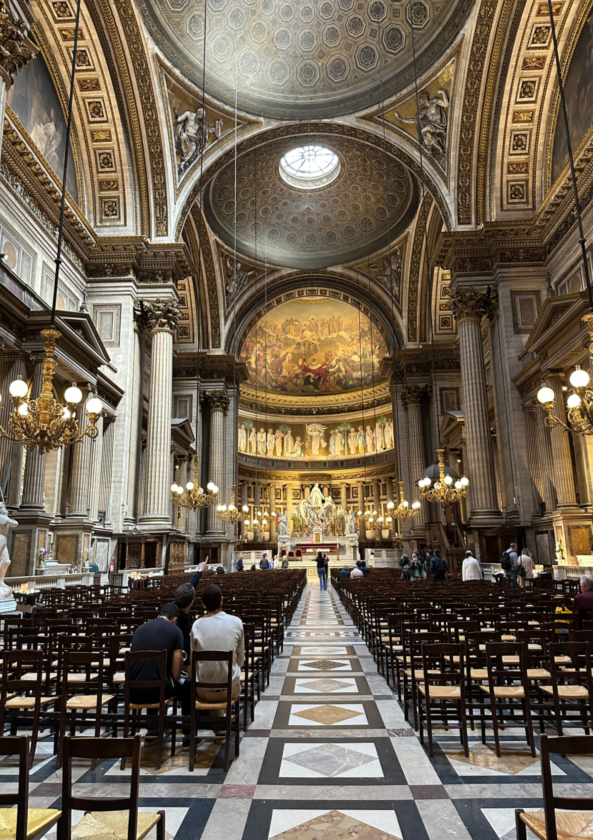 Interior of The Church of the Madeleine in Paris 